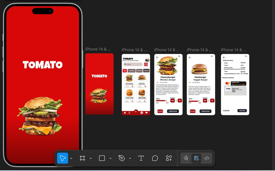 Tomato — UI/UX · Mobile app